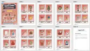 32 Flash-Cards zu Weihnachten (auf Englisch) – Überblick
