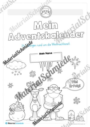 Kostenloser Adventskalender für die 2. & 3. Klasse (Arbeitsblatt 01)