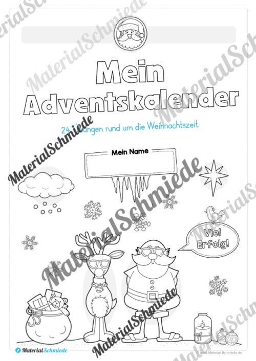 Kostenloser Adventskalender für die 2. & 3. Klasse (Arbeitsblatt 01)