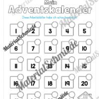 Kostenloser Adventskalender für die 2. & 3. Klasse (Arbeitsblatt 02)