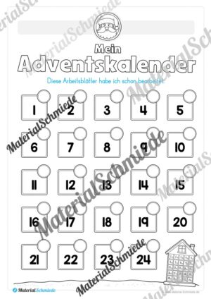 Kostenloser Adventskalender für die 2. & 3. Klasse (Arbeitsblatt 02)