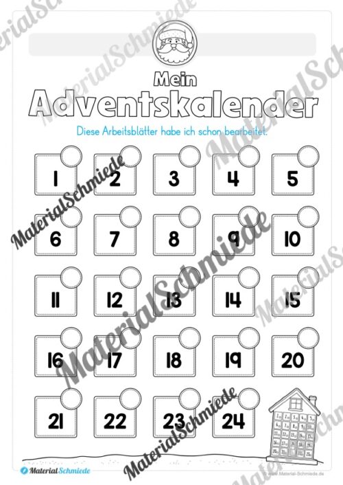 Kostenloser Adventskalender für die 2. & 3. Klasse (Arbeitsblatt 02)