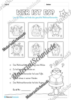 Kostenloser Adventskalender für die 2. & 3. Klasse (Arbeitsblatt 03)