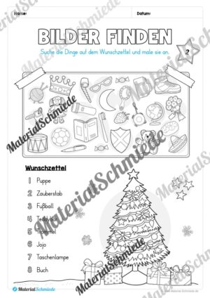 Kostenloser Adventskalender für die 2. & 3. Klasse (Arbeitsblatt 04)