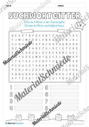 Kostenloser Adventskalender für die 2. & 3. Klasse (Arbeitsblatt 05)