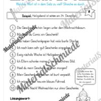 Kostenloser Adventskalender für die 2. & 3. Klasse (Arbeitsblatt 07)