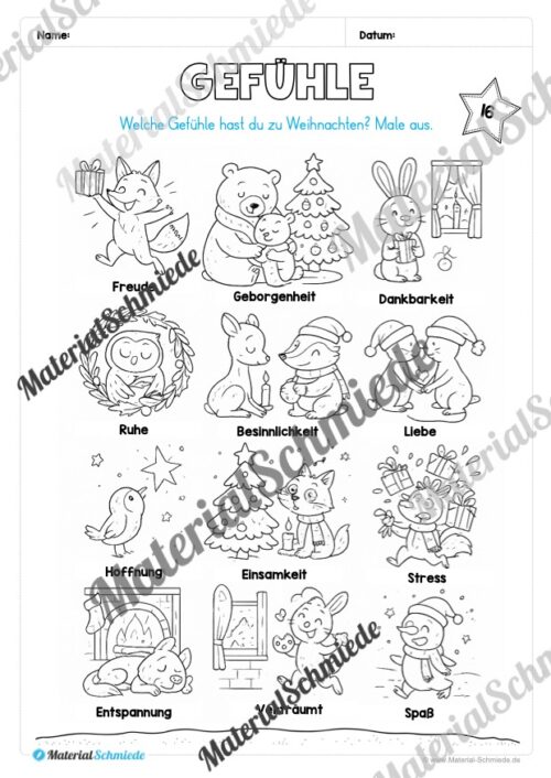 Kostenloser Adventskalender für die 2. & 3. Klasse (Arbeitsblatt 10)