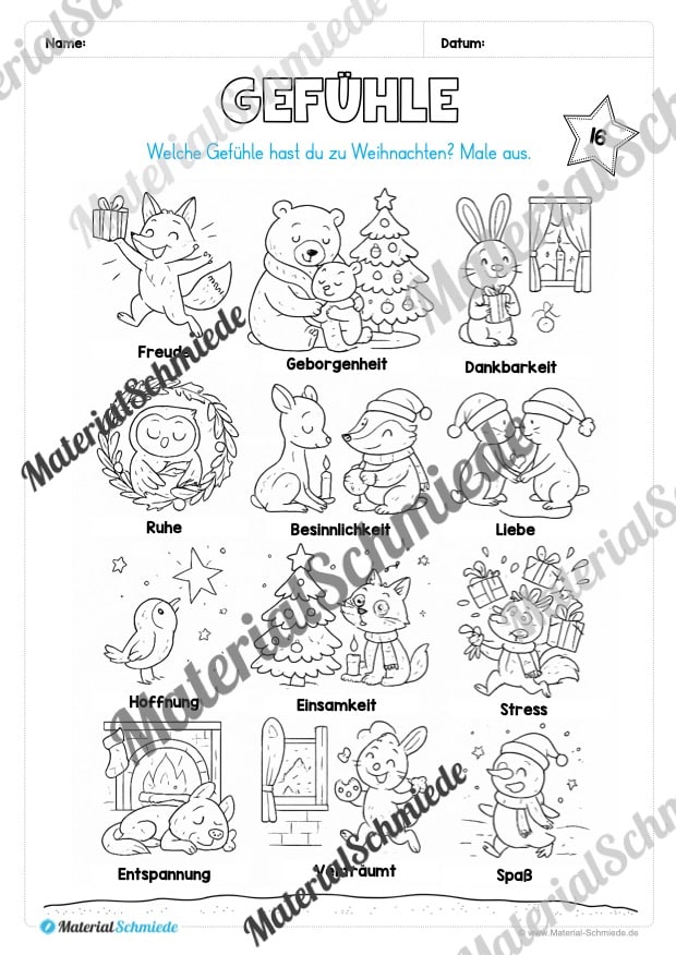 Kostenloser Adventskalender für die 2. & 3. Klasse (Arbeitsblatt 10)