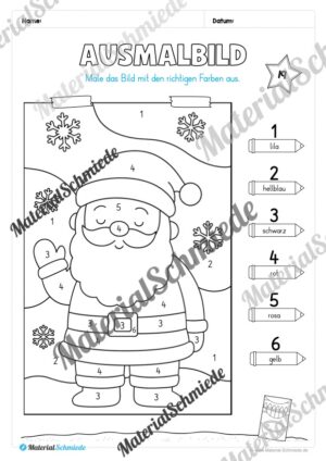 Kostenloser Adventskalender für die 2. & 3. Klasse (Arbeitsblatt 12)