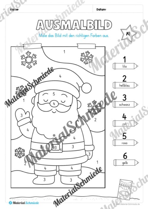 Kostenloser Adventskalender für die 2. & 3. Klasse (Arbeitsblatt 12)