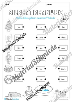 Kostenloser Adventskalender für die 2. & 3. Klasse (Arbeitsblatt 13)