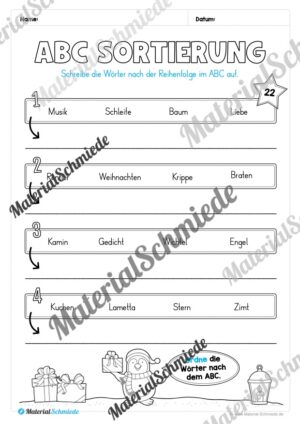 Kostenloser Adventskalender für die 2. & 3. Klasse (Arbeitsblatt 15)