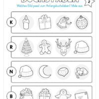 Kostenloser Adventskalender für die 1. & 2. Klasse (Arbeitsblatt 04)
