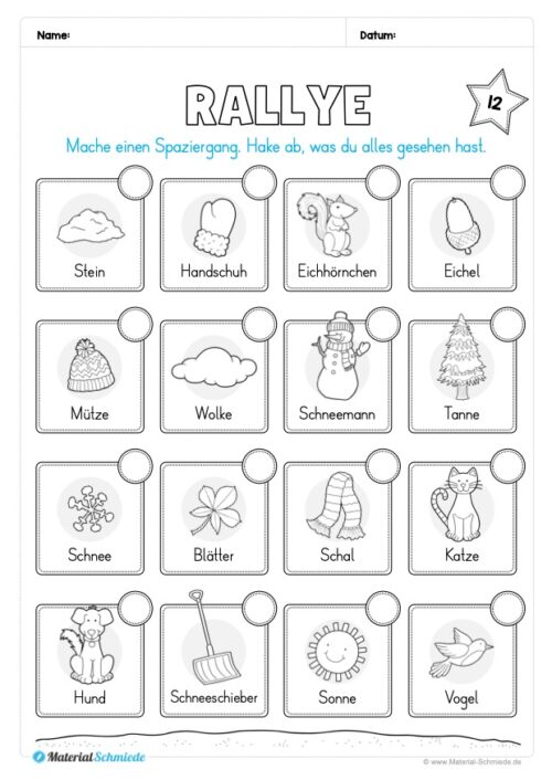 Kostenloser Adventskalender für die 1. & 2. Klasse (Arbeitsblatt 14)