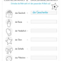 Kostenloser Adventskalender für die 1. & 2. Klasse (Arbeitsblatt 17)