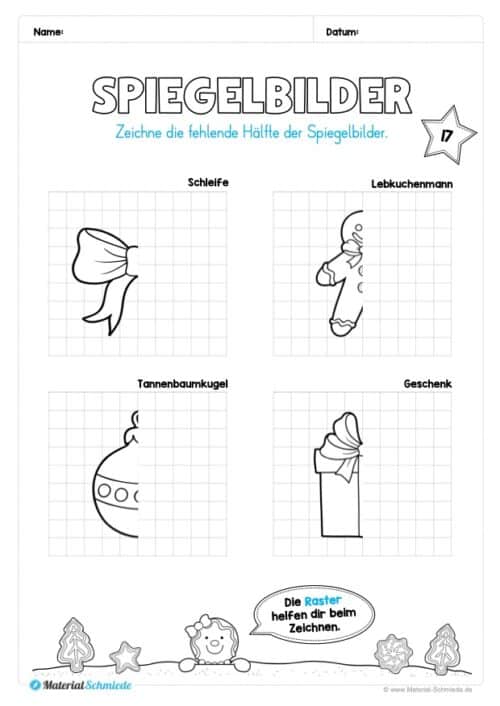 Kostenloser Adventskalender für die 1. & 2. Klasse (Arbeitsblatt 19)