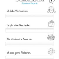 Kostenloser Adventskalender für die 1. & 2. Klasse (Arbeitsblatt 20)