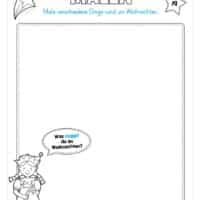 Kostenloser Adventskalender für die 1. & 2. Klasse (Arbeitsblatt 21)