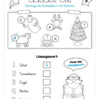 Kostenloser Adventskalender für die 1. & 2. Klasse (Arbeitsblatt 23)