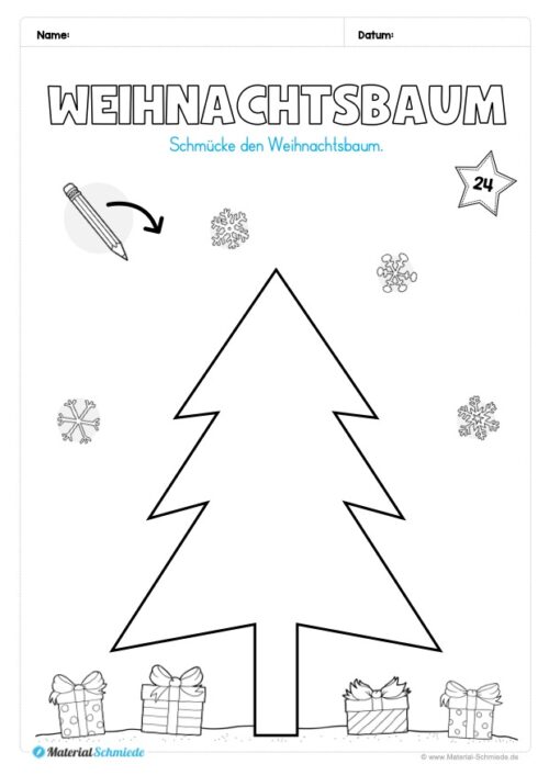 Kostenloser Adventskalender für die 1. & 2. Klasse (Arbeitsblatt 26)