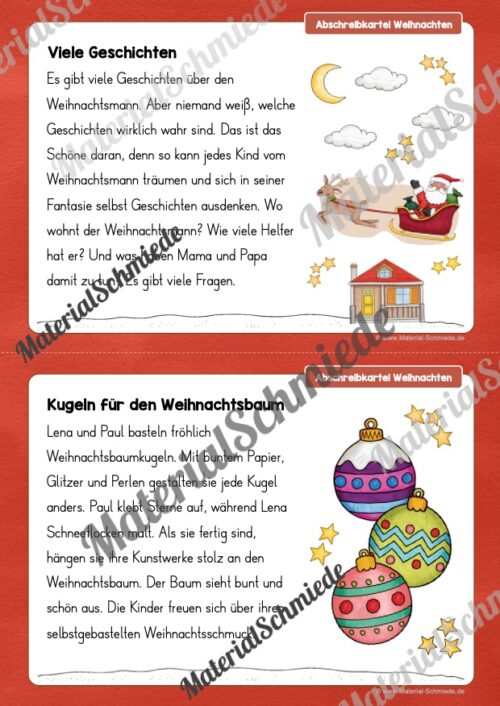 Abschreibkartei: Thema Weihnachten (Vorschau 04)