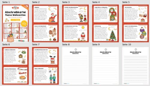 Abschreibkartei: Thema Weihnachten (Überblick)