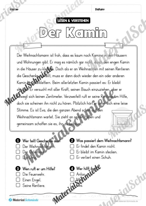 Weihnachten: Lesen & Verstehen mit Ankreuzen (Vorschau 05)