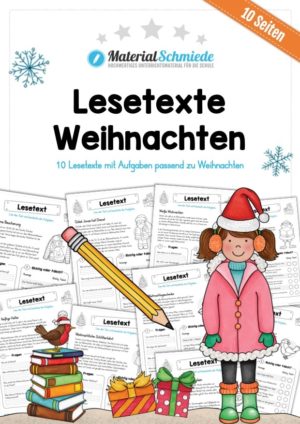 10 Lesetexte zu Weihnachten (mit Aufgaben)