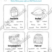 10 Leseübungen zu Weihnachten (Wörter-Karussell)