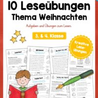 10 Leseübungen zu Weihnachten (3. & 4. Klasse)