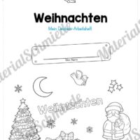 Materialpaket Weihnachten: 25 Arbeitsblätter (Deckblatt)
