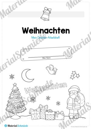 Materialpaket Weihnachten: 25 Arbeitsblätter (Deckblatt)