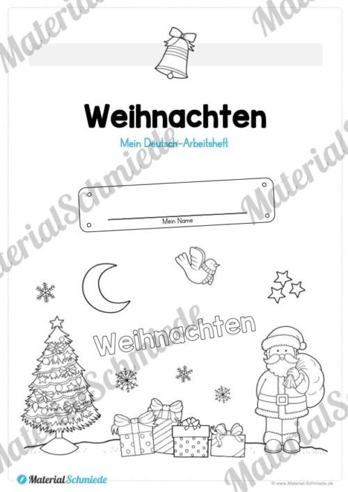 Materialpaket Weihnachten: 25 Arbeitsblätter (Deckblatt)