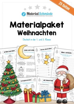 Materialpaket Weihnachten: 25 Arbeitsblätter