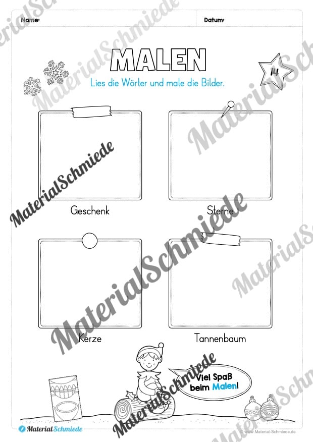 Materialpaket Weihnachten: 1. Klasse (Vorschau 15)