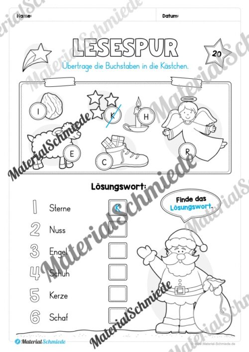 Materialpaket Weihnachten: 1. Klasse (Vorschau 21)