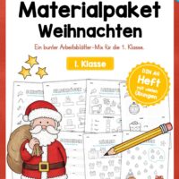 Materialpaket Weihnachten: 1. Klasse (24 Arbeitsblätter)