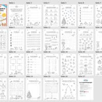 Materialpaket Weihnachten: 1. Klasse (24 Arbeitsblätter) - Überblick
