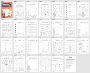 Arbeitsheft Weihnachten: 1. Klasse (24 Arbeitsblätter) – Überblick