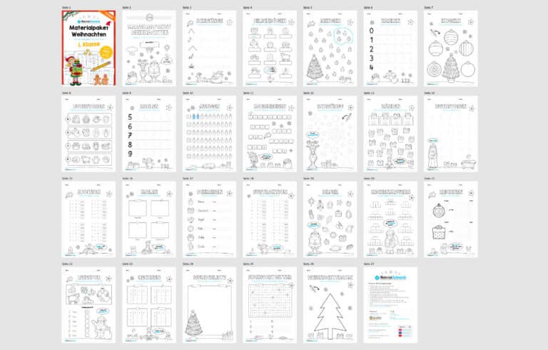 Materialpaket Weihnachten: 1. Klasse (Überblick)