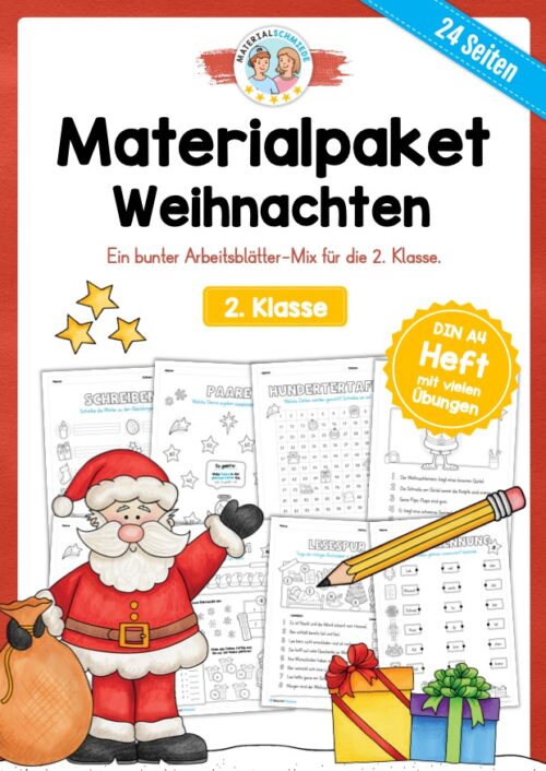 Materialpaket Weihnachten: 2. Klasse (24 Arbeitsblätter)