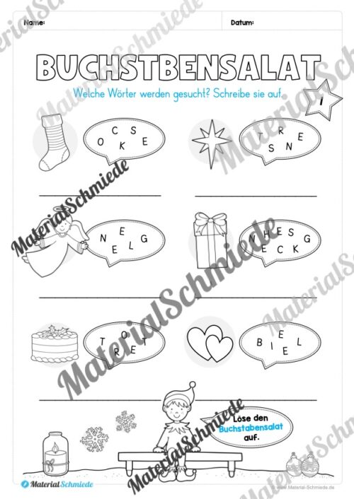 Materialpaket Weihnachten: 3. Klasse (Vorschau 02)