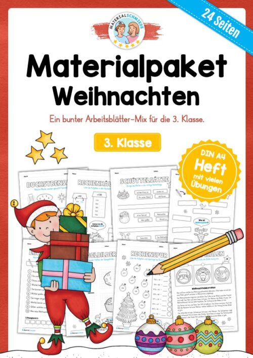 Materialpaket Weihnachten: 3. Klasse (24 Arbeitsblätter)