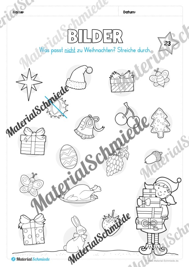 Materialpaket Weihnachten: Vorschule (Vorschau 24)