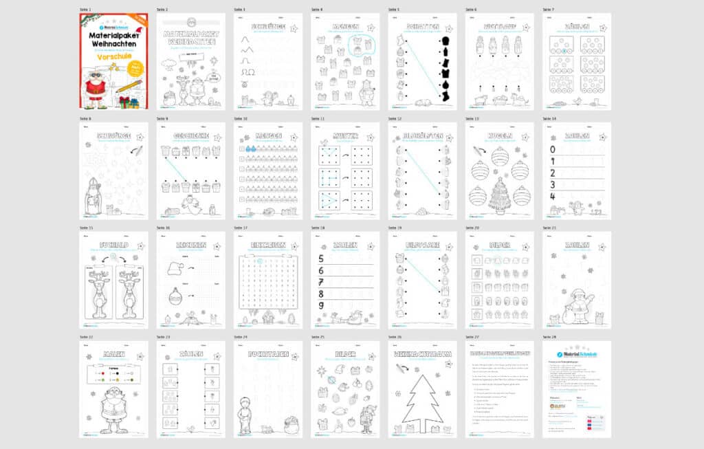 8 Materialpakete für die Vorschule: Thema Jahreskreis