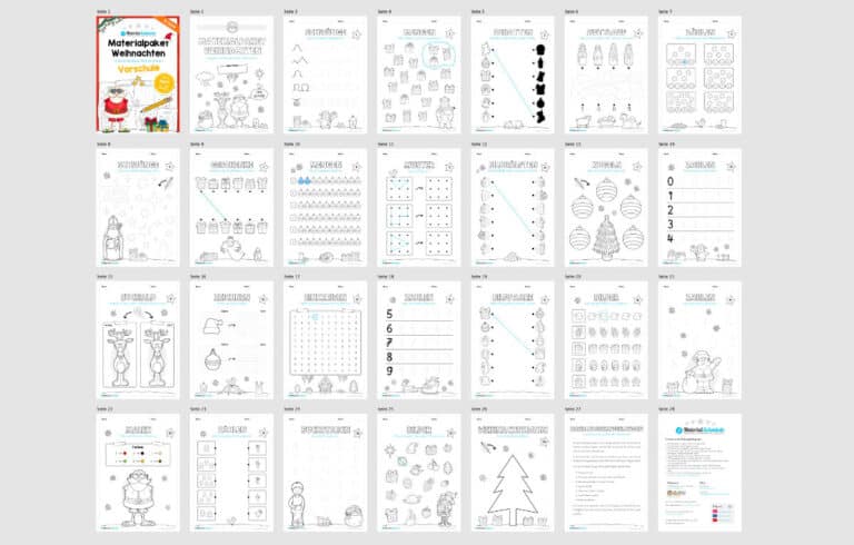 Materialpaket Weihnachten: Vorschule (Überblick)