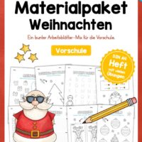 Materialpaket Weihnachten: Vorschule (24 Arbeitsblätter)