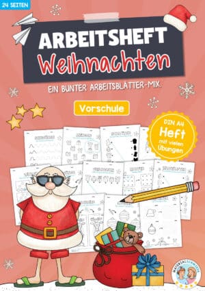 Arbeitsheft Weihnachten: Vorschule (24 Arbeitsblätter)