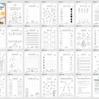 Materialpaket Weihnachten: Vorschule (24 Arbeitsblätter) - Überblick