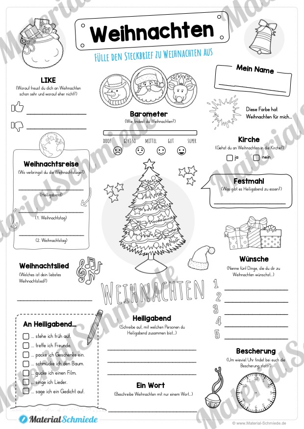 Bildergeschichte Weihnachten